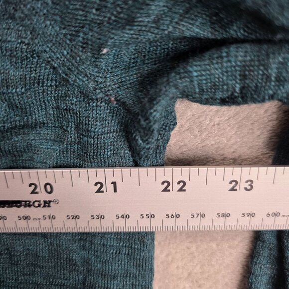 Womens Gap Green 100% Merino Wool V Neck Sweater Long Sleeve Size XL - Picture 4 of 6